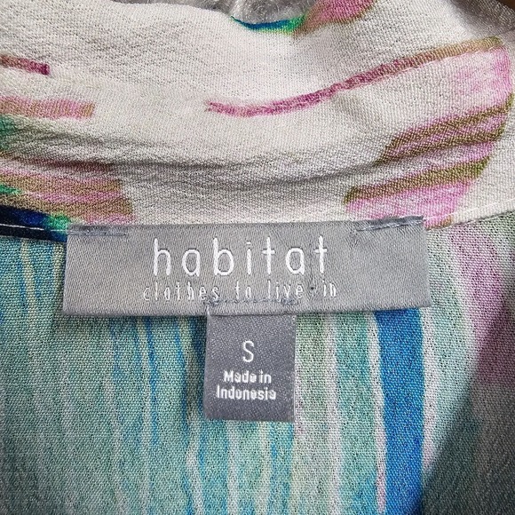 Habitat‎ Clothes Womens Shirt Small Colorful Watercolor Lightweight Coastal - Picture 5 of 12